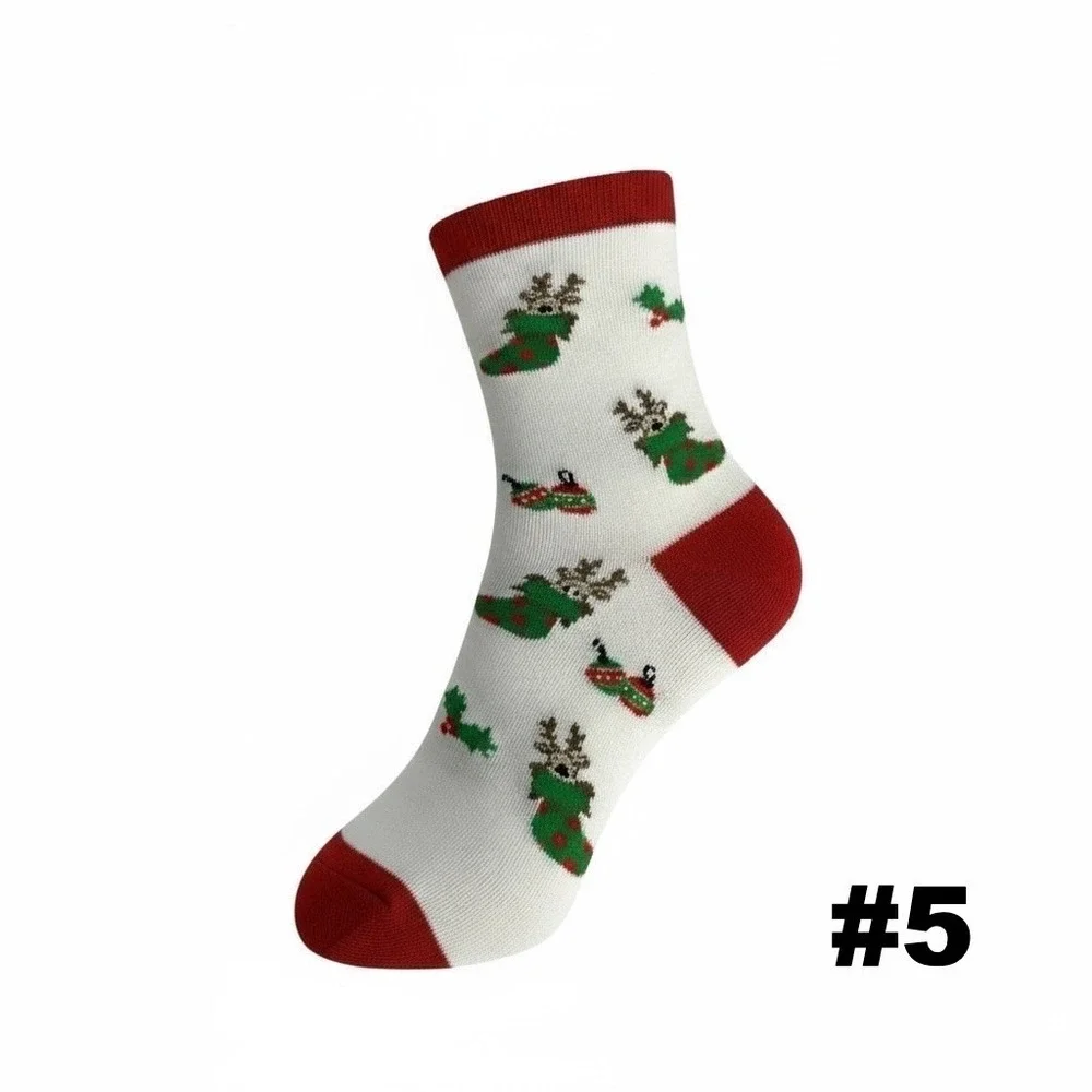 Novelty Christmas Knit Socks 5.5-9 US‎ Holiday Unisex Soft Snowman 5 Pk NEW